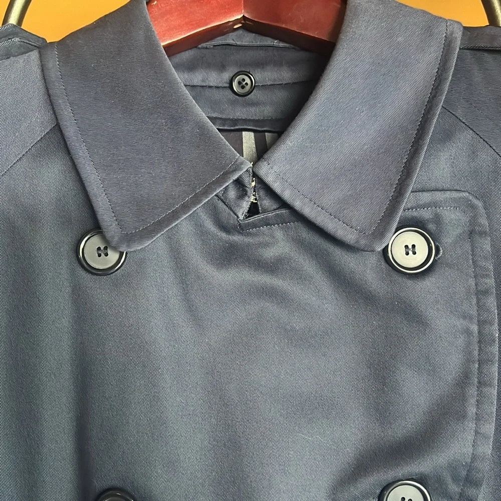 BURBERRY’S of London Men's Navy Blue Trench Coat - Picture 7 of 16